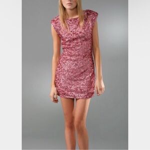 Alice + Olivia Sequin Keyhole Dress, Size M